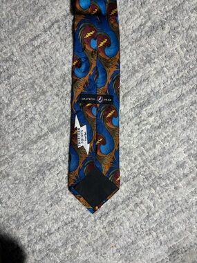 Grateful Dead Blue and Brown Swirl Pattern Tie
